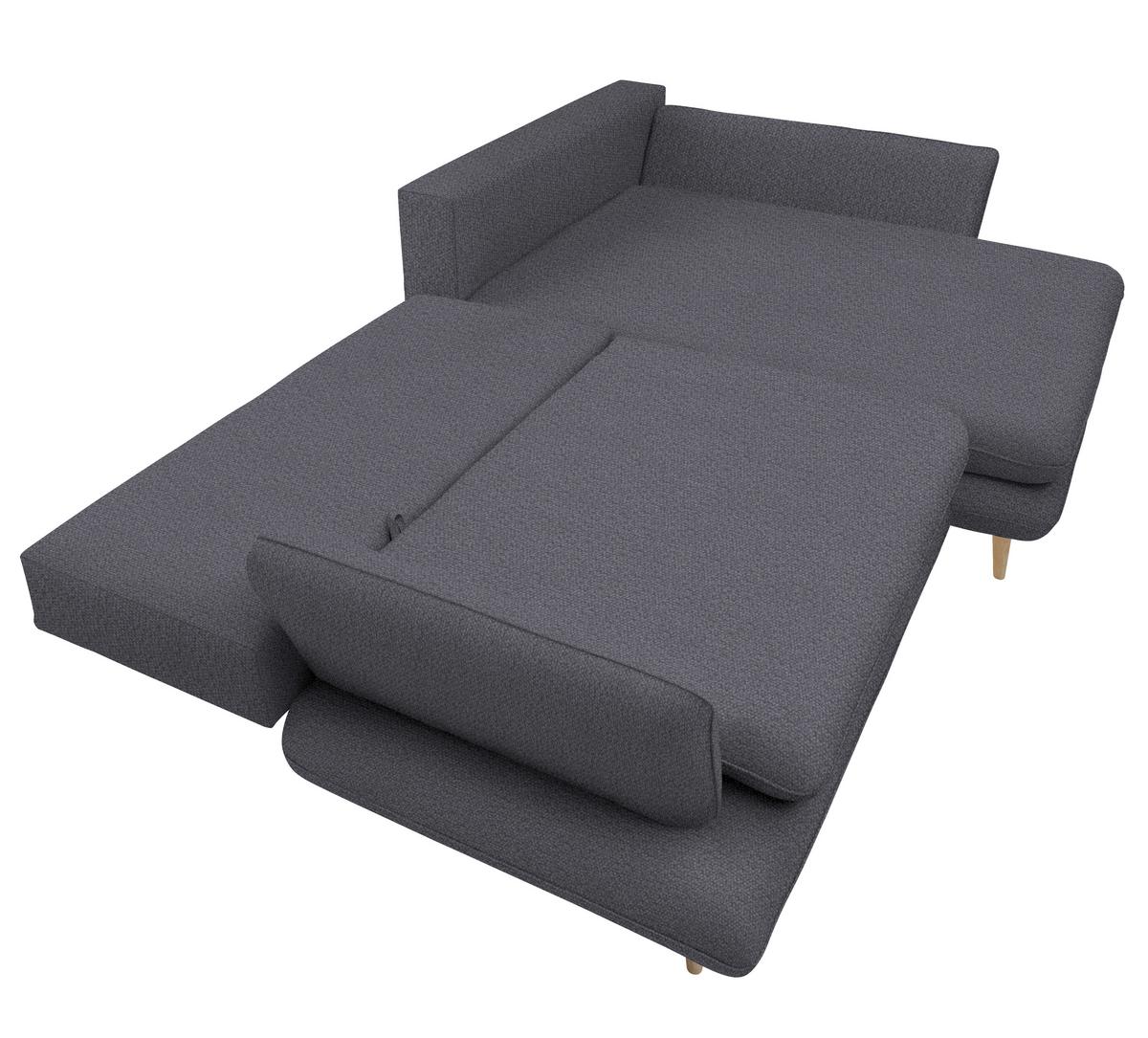Kutna Garnitura Monte - tamno plava/prirodne boje, Romantično / ladanjski, tekstil/drvo (283/181cm) - Premium Living