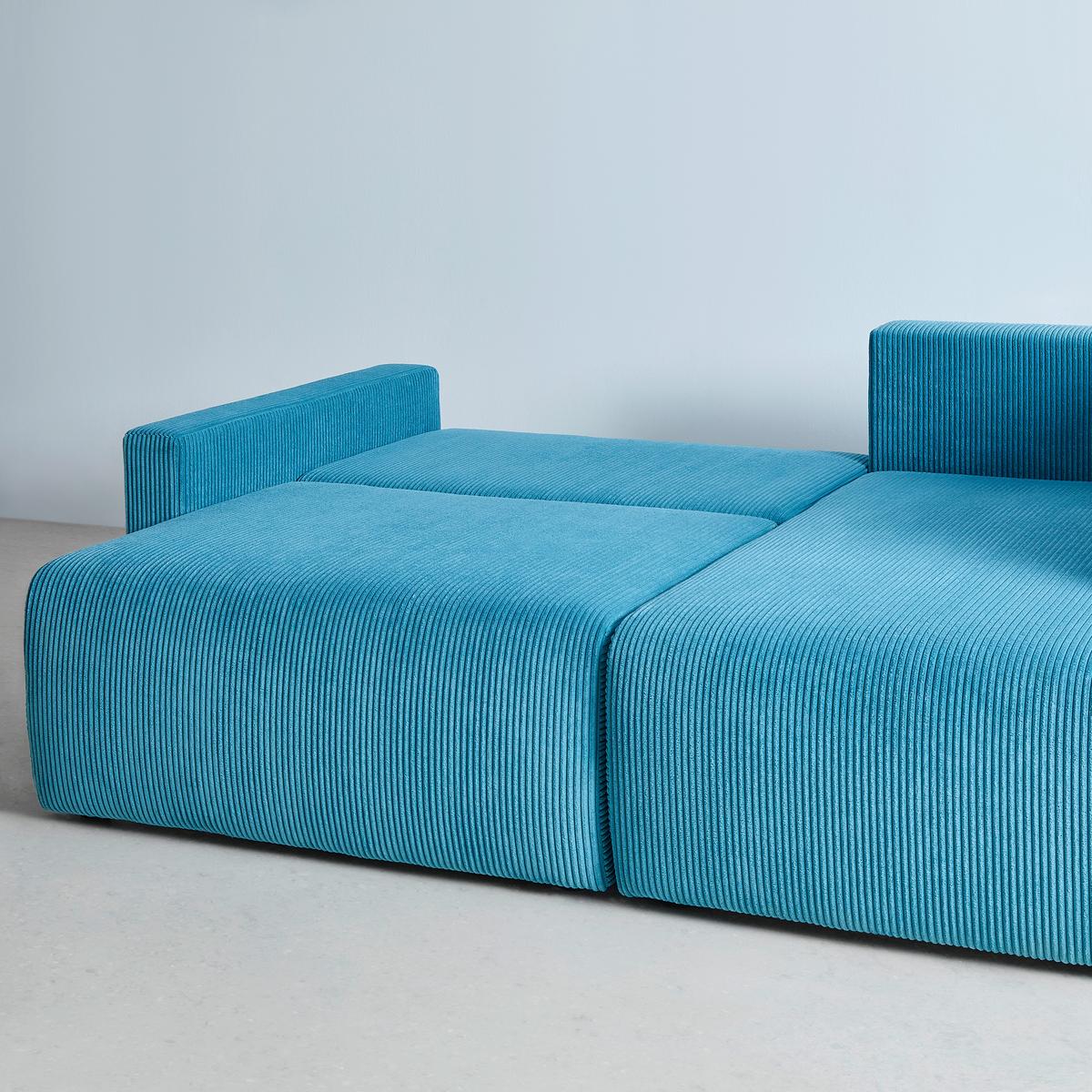 Wohnlandschaft Dios in Petrol - Türkis/Schwarz, MODERN, Holz/Kunststoff (228/91/146cm) - Based