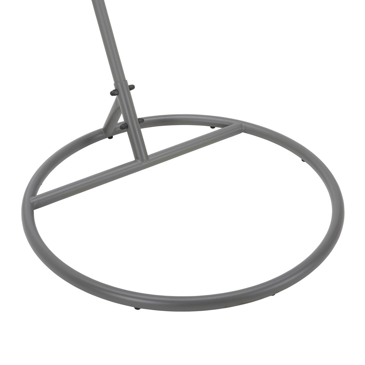 Hängesessel Carmella Grau Metall/Kunststoff/Outdoorstoff - Grau, MODERN, Kunststoff/Textil (105/196/120cm) - Bessagi Garden