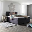 Boxspringbett in Anthrazit ca. 180x200cm - Anthrazit/Silberfarben, KONVENTIONELL, Holz/Holzwerkstoff (180/200cm) - Premium Living Boxspringbett in Anthrazit ca. 180x200cm - Anthrazit/Silberfarben, KONVENTIONELL, Holz/Holzwerkstoff (180/200cm) - Premium Living