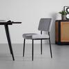 STOL ELIA - grå/svart, Modern, metall/trä (56/85/47cm) - Bessagi Home
