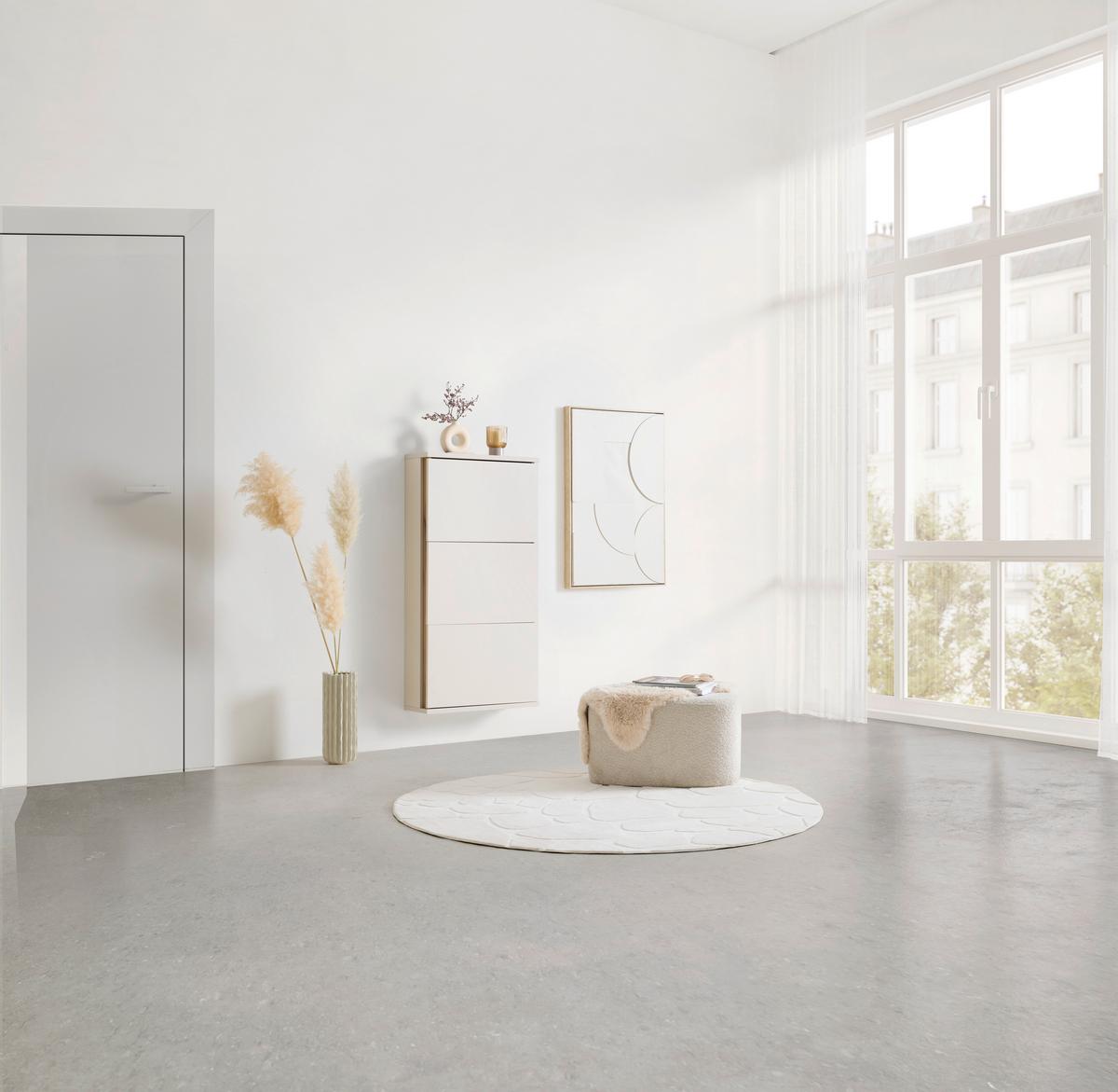 Schuhkipper Antonio Kaschmir/Evoke Eiche - Eichefarben/Creme, MODERN, Holzwerkstoff/Kunststoff (61/118/21cm) - Mömax