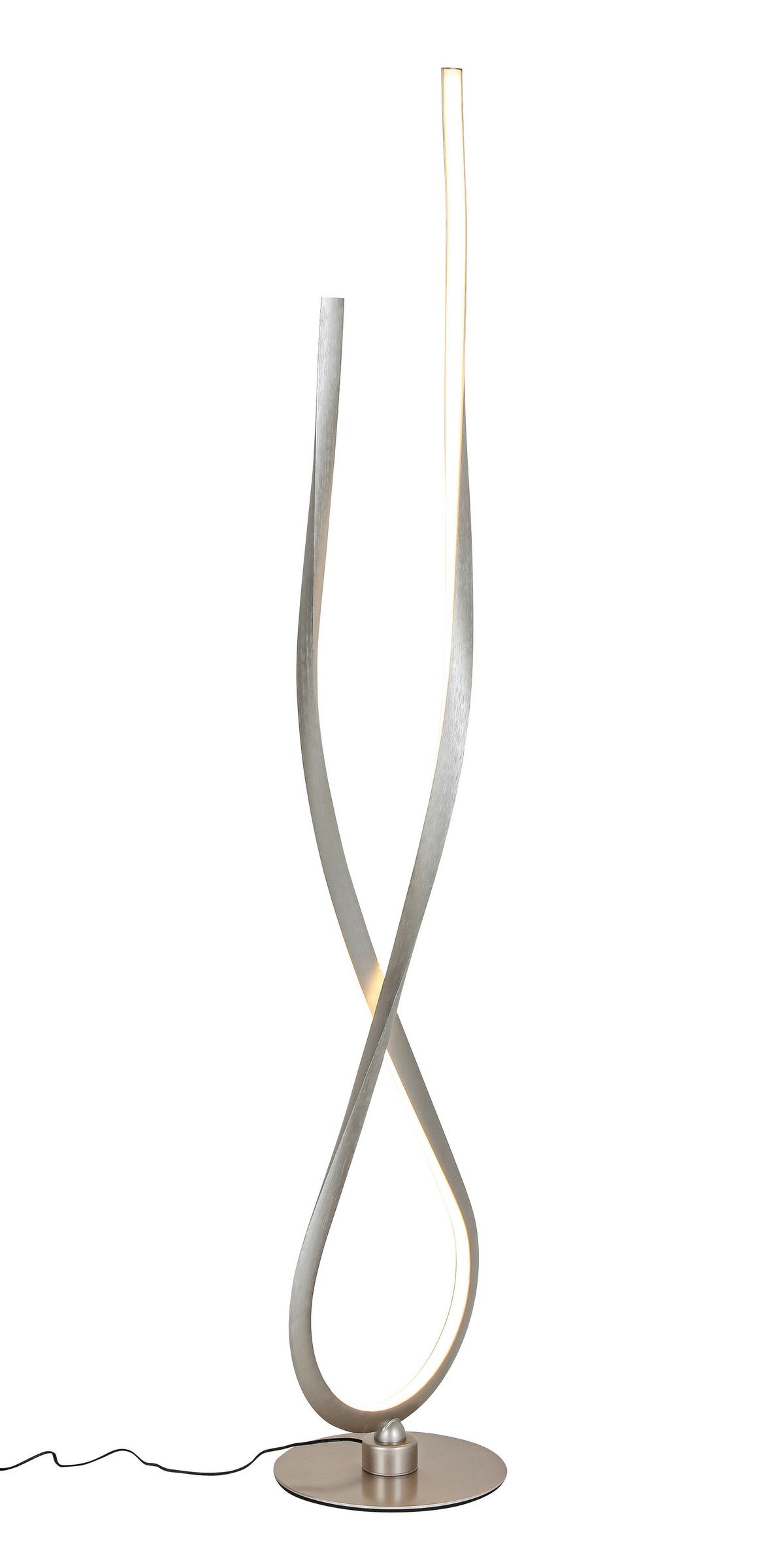 LED-Stehleuchte Kui Champagnerfarben max. 48 Watt - Champagner/Schwarz, MODERN, Kunststoff/Metall (26l)