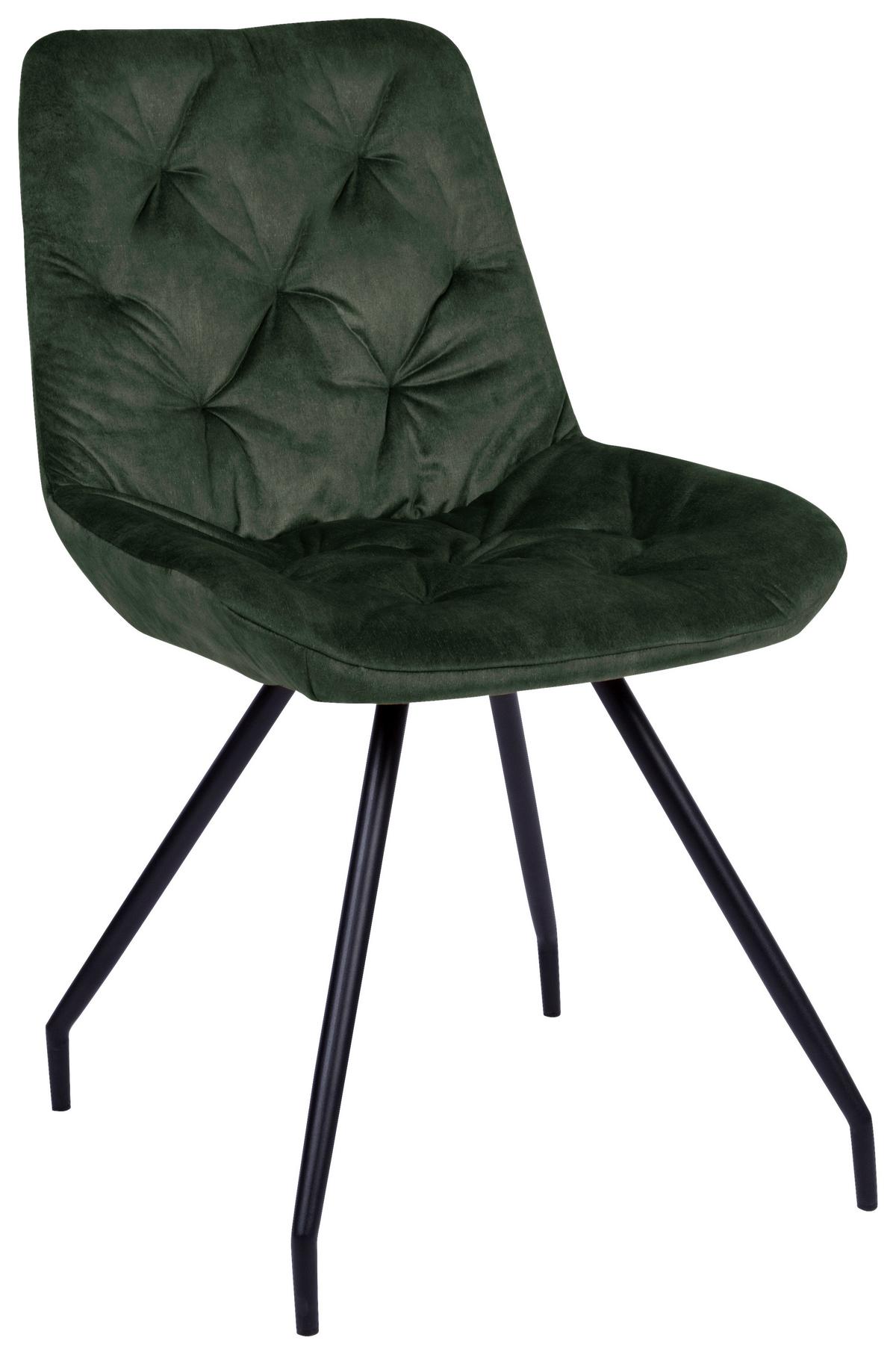 KRZESŁO ULI - czarny/kolor złoty, Design, metal/tkanina (51/88/66cm) - Novel