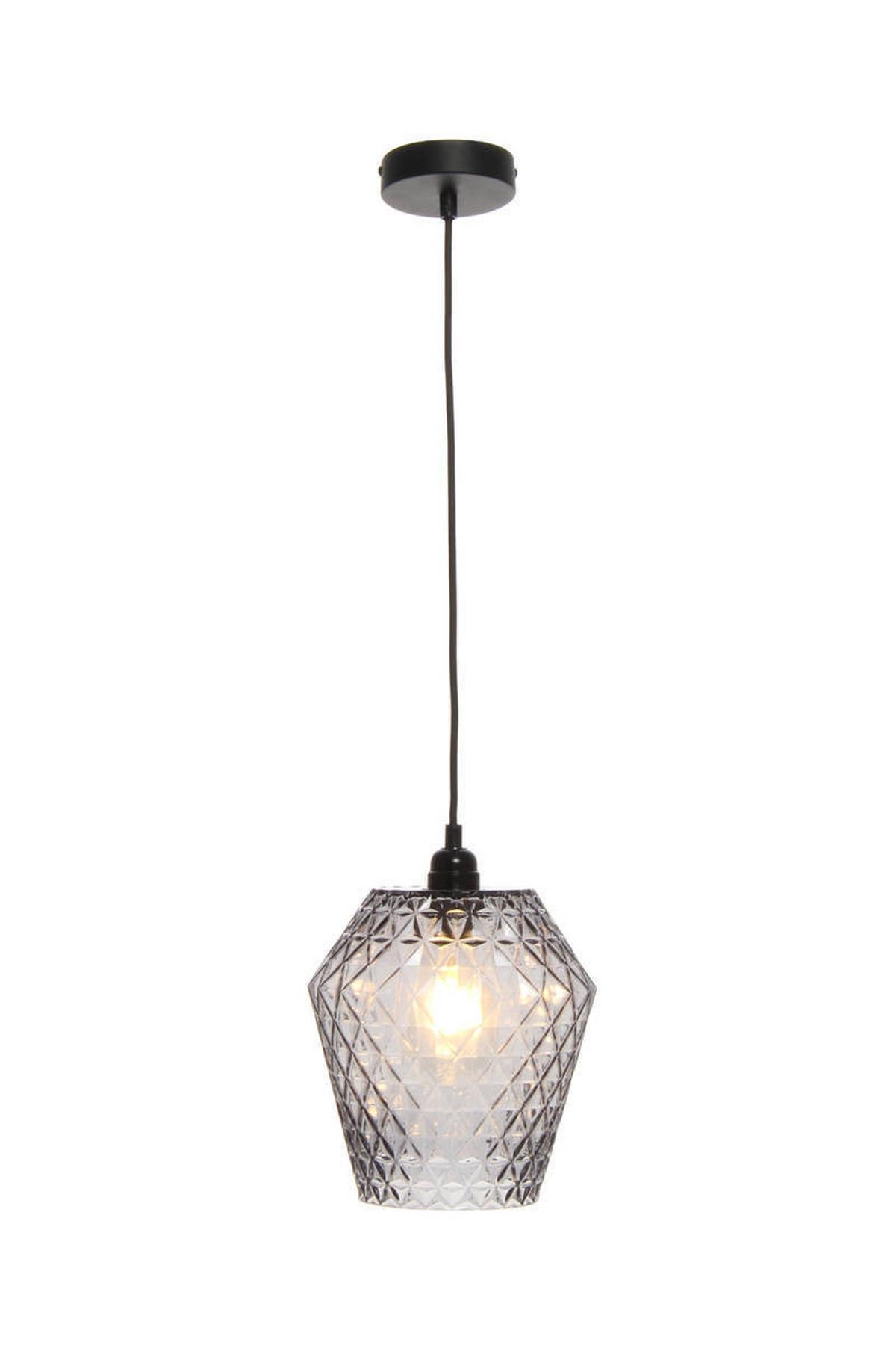 Hängeleuchte Hängelampe Lumi - Grau, Trend, Glas (20/27/20cm) - Kayoom