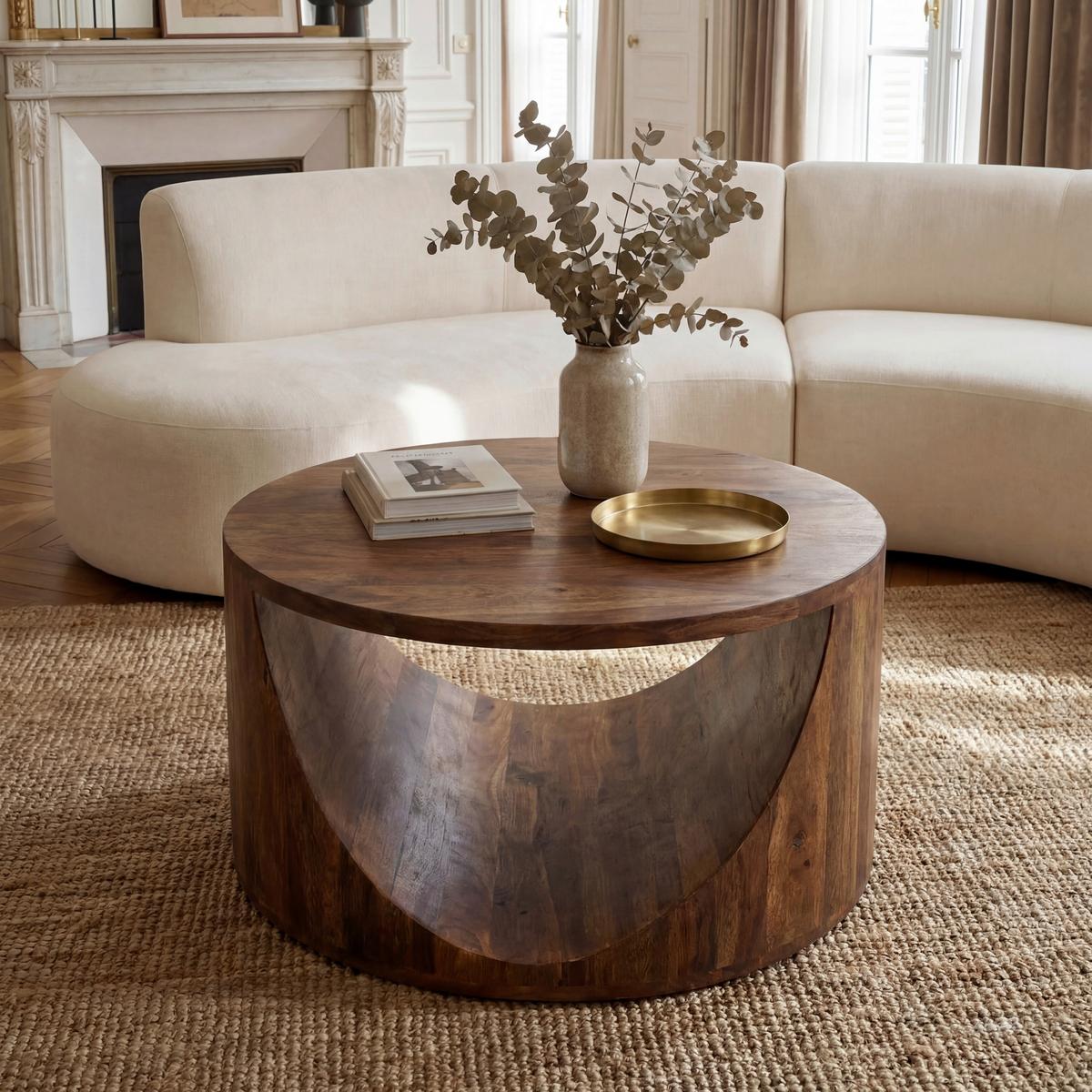 Couchtisch Echtholz ca. 60x60x36 cm - Braun, Design, Holz (60/60/36cm) - Livetastic