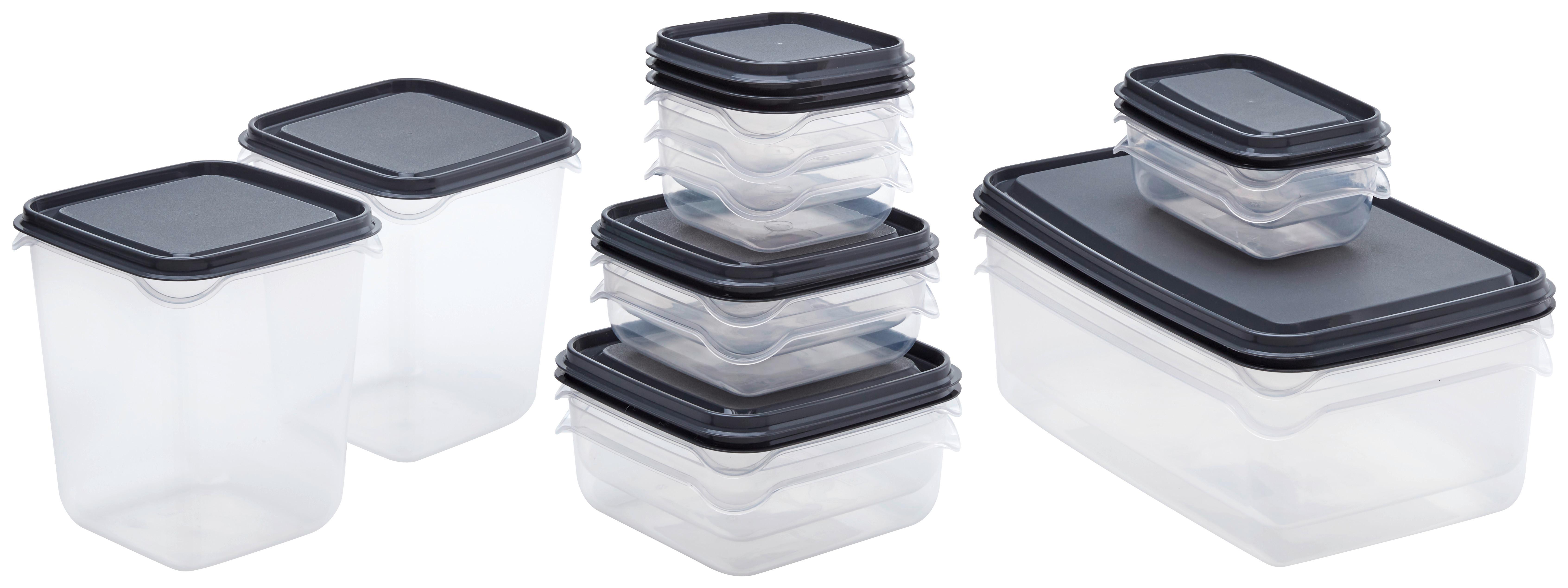 Set Posod Za Shranjevanje Parker - siva/črna, Konvencionalno, umetna masa - Mömax