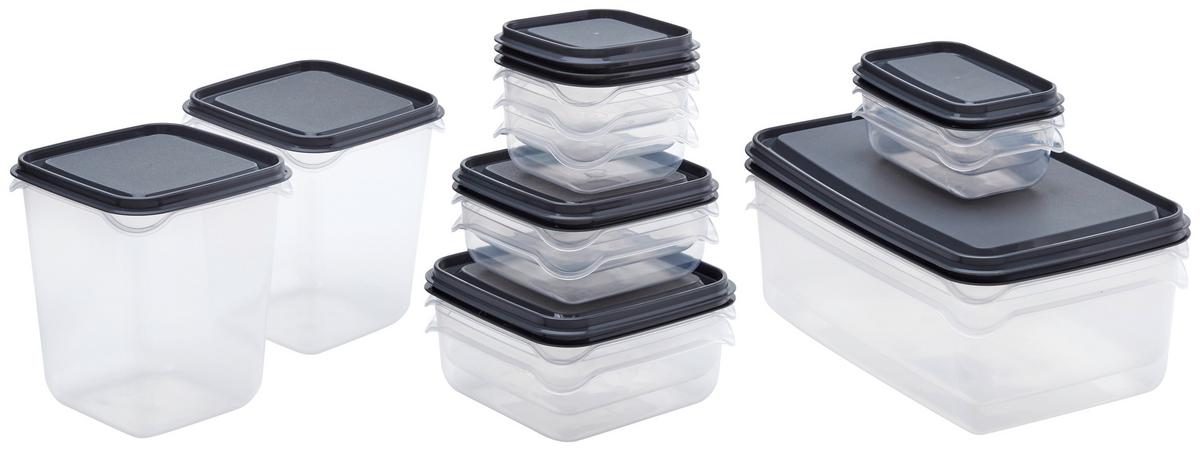 Set Posod Za Shranjevanje Parker - siva/črna, Konvencionalno, umetna masa - Mömax