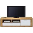 TV-Element Weiß/Eichefarben - Eichefarben/Silberfarben, KONVENTIONELL, Holzwerkstoff/Kunststoff (160/48/45cm) - Modern Living TV-Element Weiß/Eichefarben - Eichefarben/Silberfarben, KONVENTIONELL, Holzwerkstoff/Kunststoff (160/48/45cm) - Modern Living