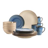 KOMBISERVICE KOMBISERVICE, 931872 - Sandfarben/Hellblau, Basics, Keramik - Mäser