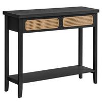 Konsolentisch in Braun, Schwarz, MDF, eckig - Schwarz/Braun, Trend, Holzwerkstoff (100/80/30cm) - MID.YOU