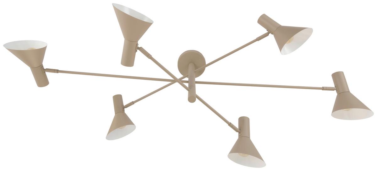 Deckenleuchte Sinn Beige max. 25 Watt - Beige, KONVENTIONELL, Metall (123/83/40.5cm)