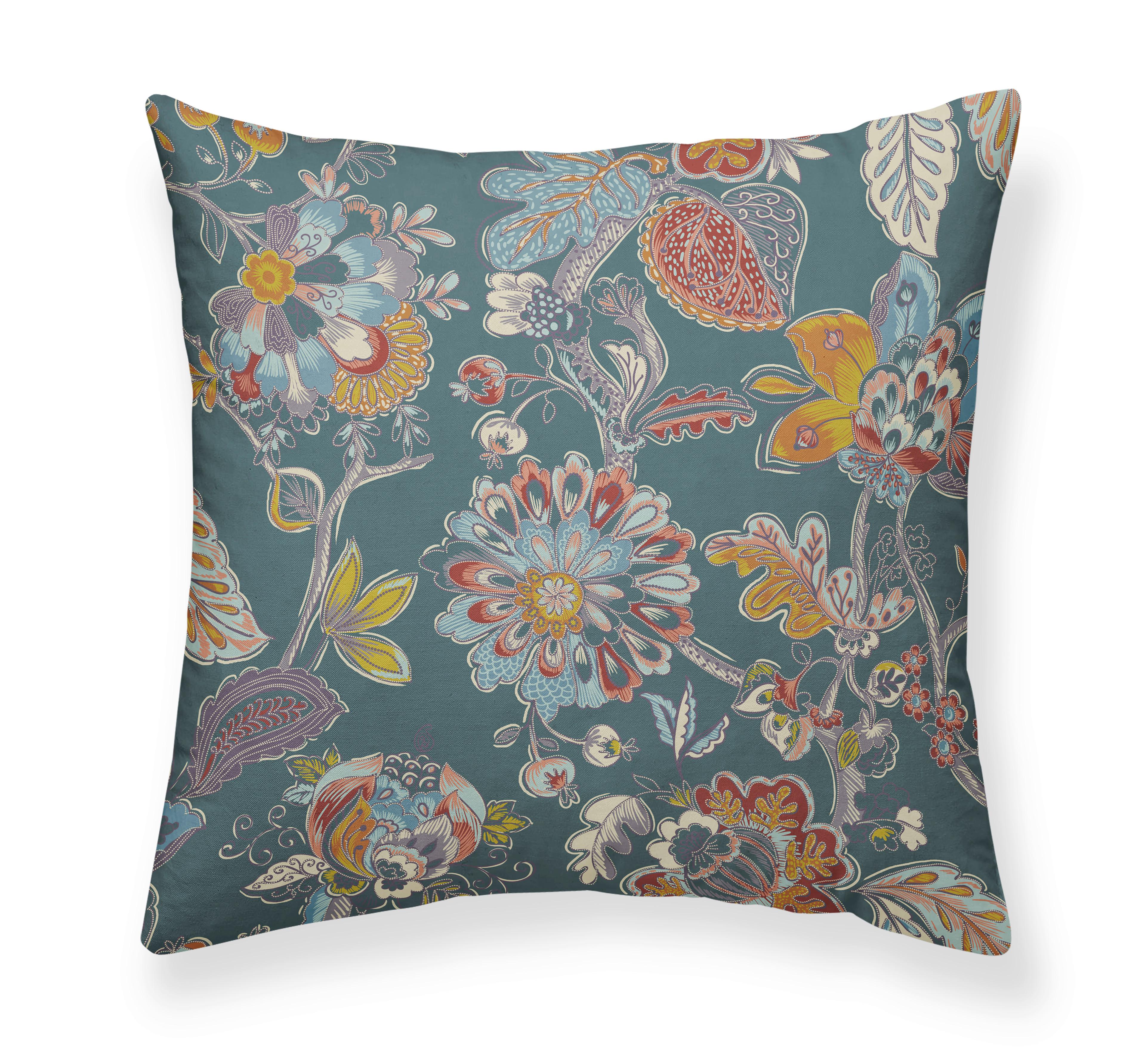 Pernă decorativă Flora Lux cca. 45x45cm - verde mentă, textil (45/45/6cm)