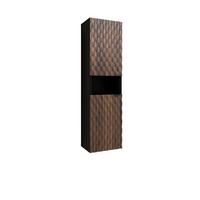 Faliszekrény Enzo - barna/fekete, Modern, műanyag/faalapú anyag (33/133/35cm)