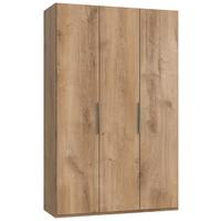 Drehtürenschrank Level 36A ca. 150x236x58 cm Eiche Dekor - Chromfarben/Eichefarben, MODERN, Holzwerkstoff (150/236/58cm) - MID.YOU