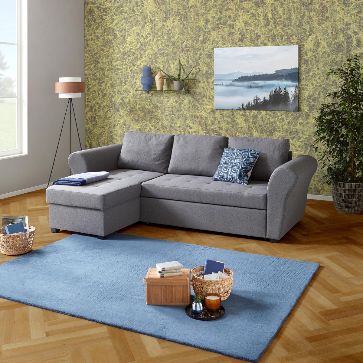 Canapea modulară Lasse - antracit, Modern, textil (260/155cm) - Best Price