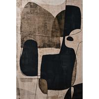 Leinwandbild Uzuri Braun/Schwarz ca. 80x120cm - Schwarz/Braun, Modern, Holzwerkstoff/Textil (80/120cm) - Mömax