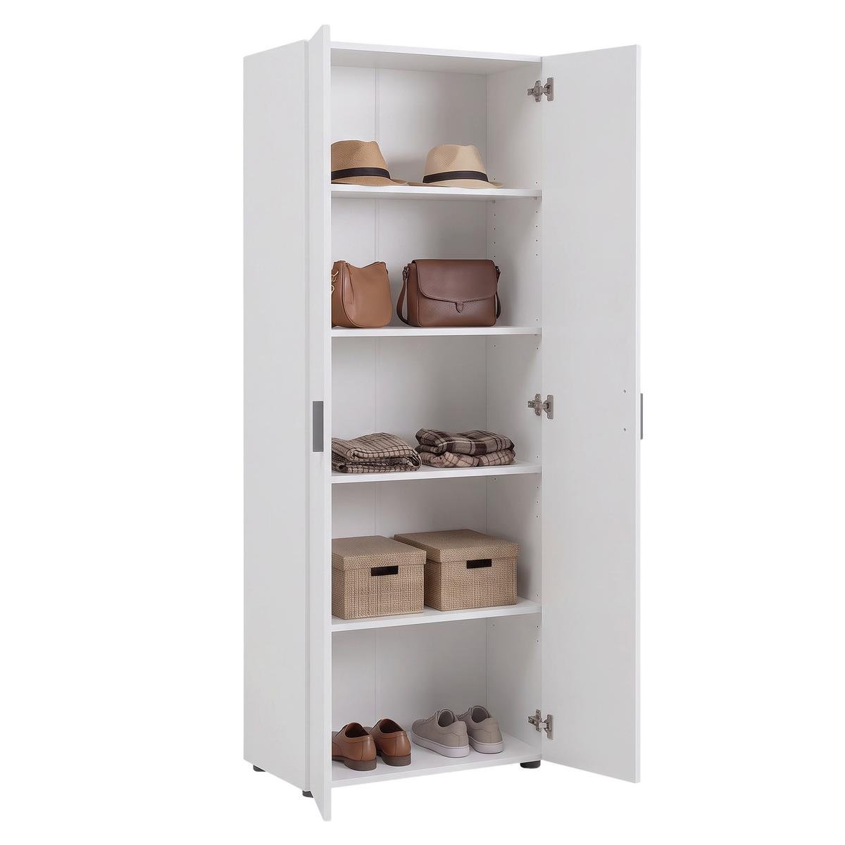 Ormar Charlie - bela, Konvencionalno, pločasti materijal/plastika (60/180/33,6cm) - Modern Living