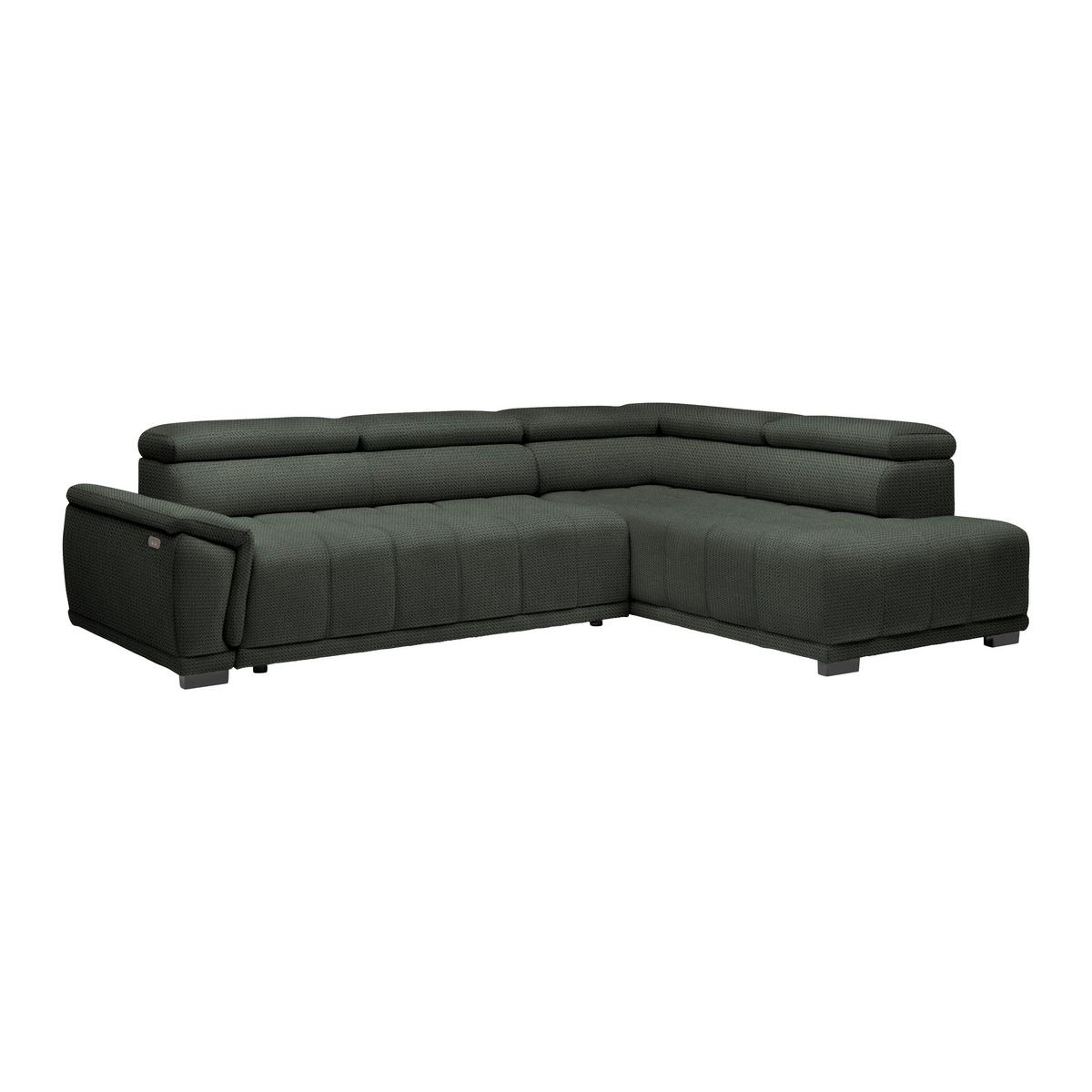 Kutna Garnitura Gremio - tamno zelena/crna, Moderno, tekstil/plastika (283/206cm) - Modern Living