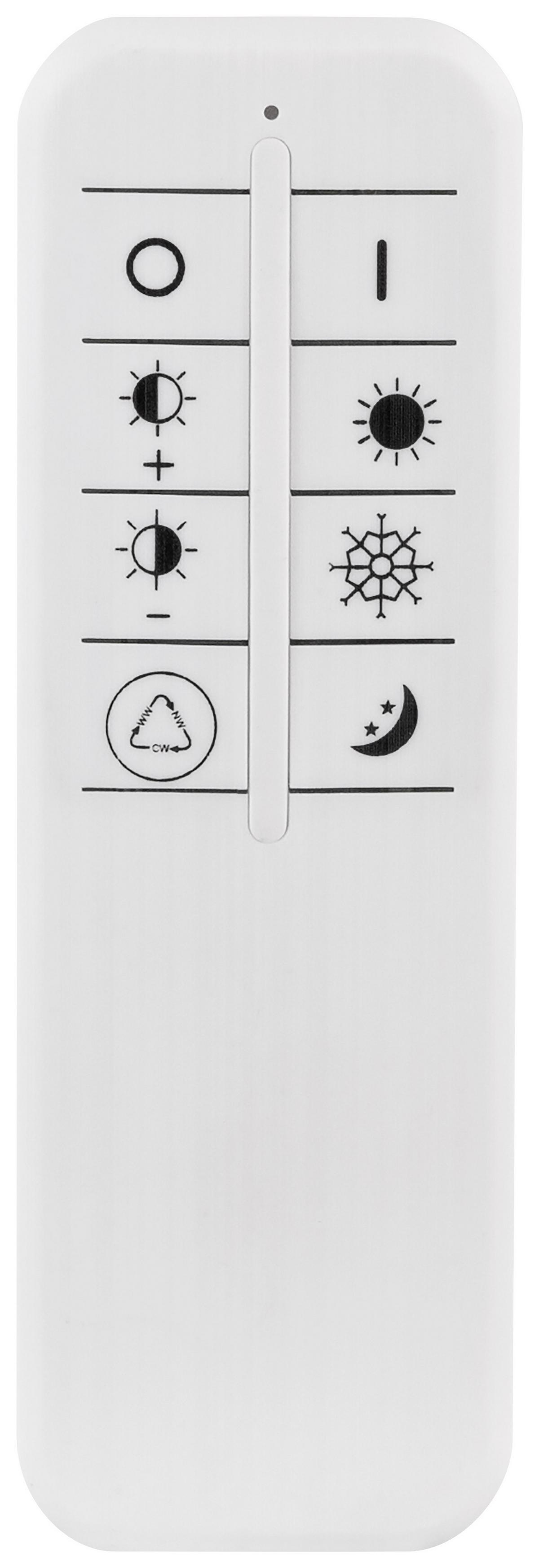 LED-DECKENLEUCHTE EDDIE D: 50 CM - Weiss/Opal, Basics, Kunststoff/Metall (50/10cm) - Globo