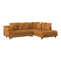 Kutna Garnitura Mendoza - narančasta/siva, Design, tekstil/drvo (309/197cm) - Modern Living