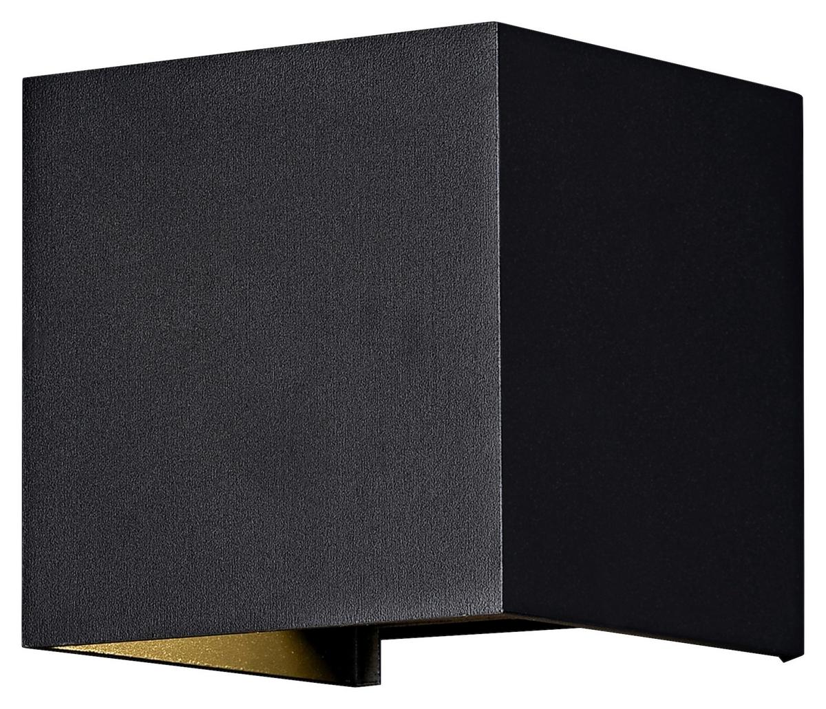 Außenwandleuchte Fulton Schwarz max. 6 Watt - Schwarz, Basics, Metall (10/10/10cm) - MAYTONI