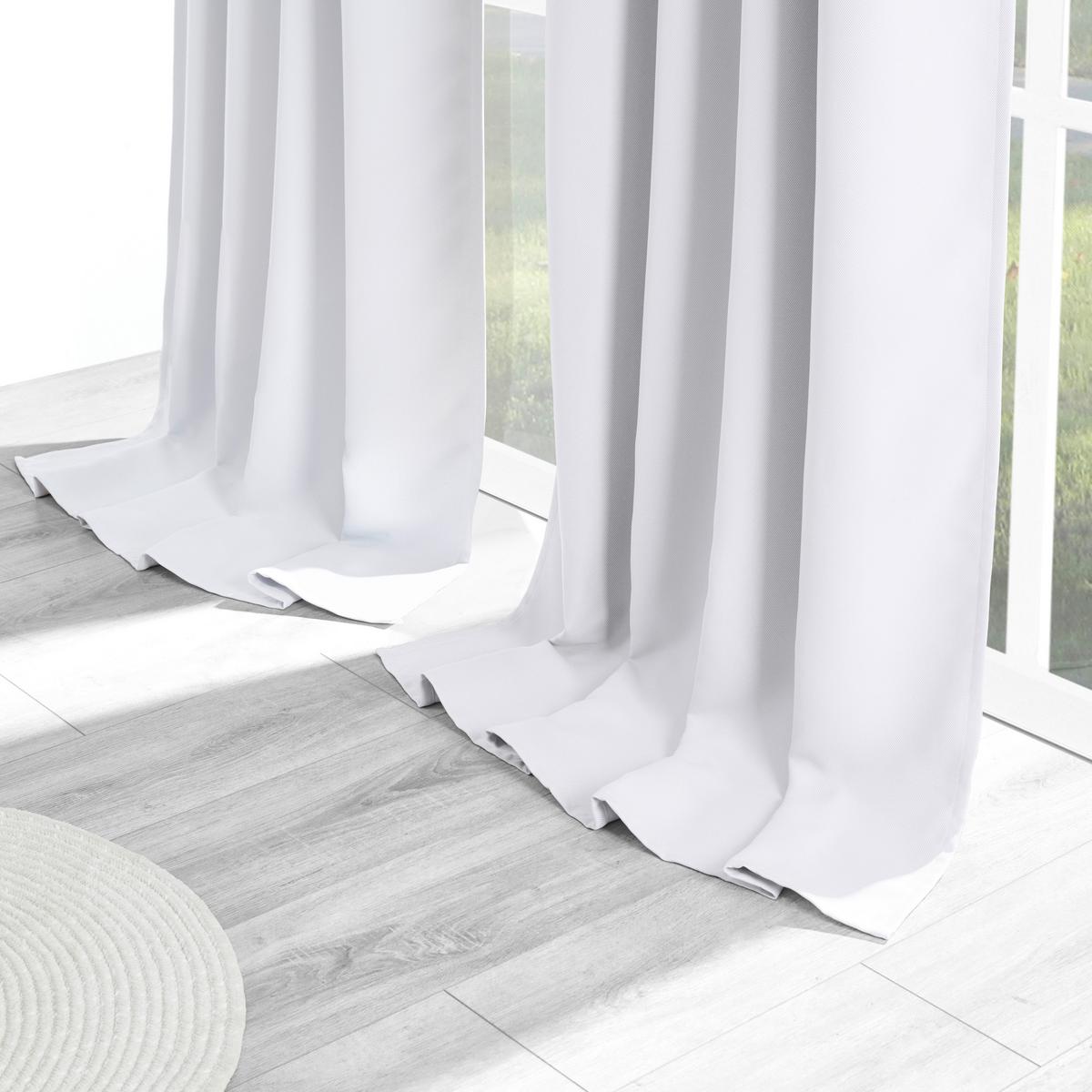 Verdunkelungsvorhang Roman in Weiss ca. 135x255cm - Weiss, Modern, Textil (135/255cm) - Premium Living