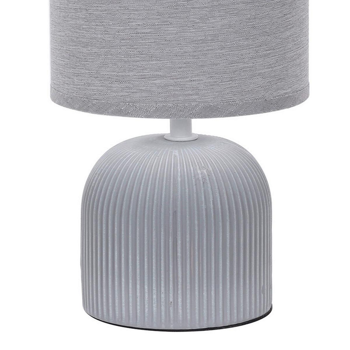 Asztali Lámpa 064/lpg - szürke, Design, textil/kerámia (15/28cm)