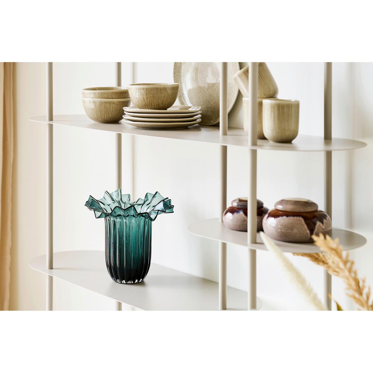 Vase Dunkelgrün - Dunkelgrün, Basics, Glas (25/30cm)