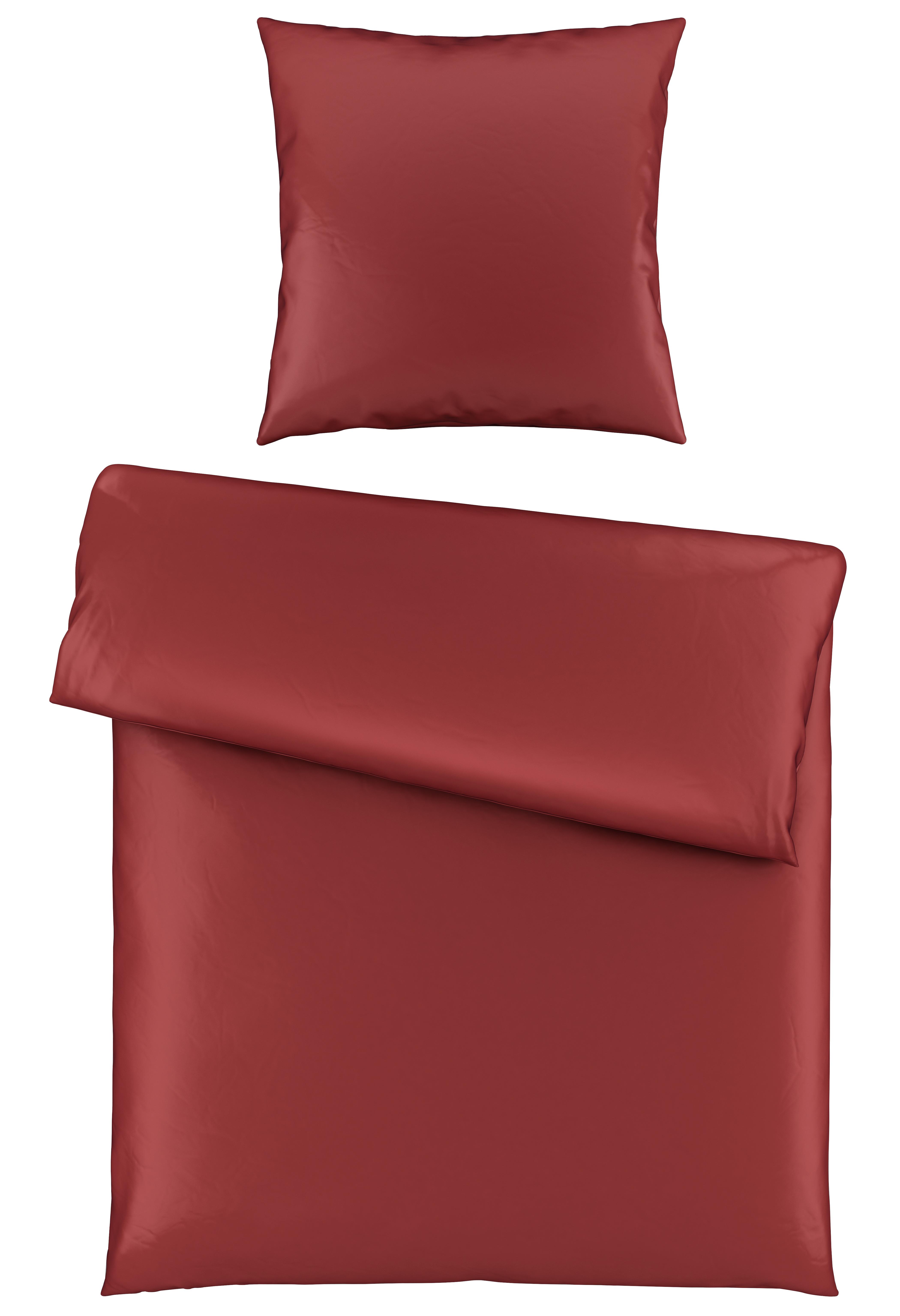 Bettwäsche Alex Uni ca. 135x200cm - Terra cotta, MODERN, Textil (135/200cm) - Premium Living