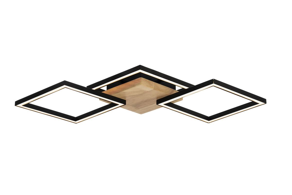 LAMPA SUFITOWA LED RIO *SBN* - kolor naturalny/czarny, Basics, tworzywo sztuczne/metal (63/27,5/5,7cm) - Novel