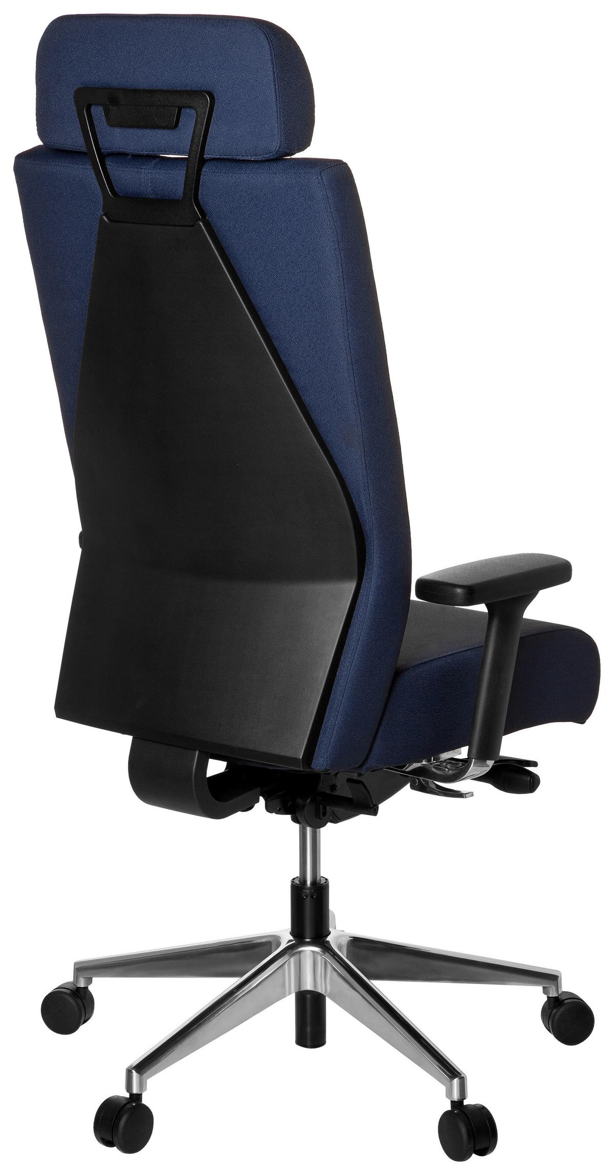Pisarniški Stol Pro-tec Xxl, Modra - črna/barve aluminija, Moderno, kovina/umetna masa (59/138/49cm) - MID.YOU