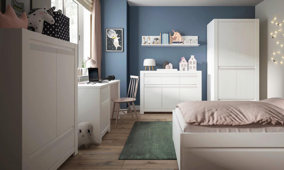 Polica Novi - bijela/crna, Moderno, drvni materijal/plastika (62/198/42,2cm) - Premium Living