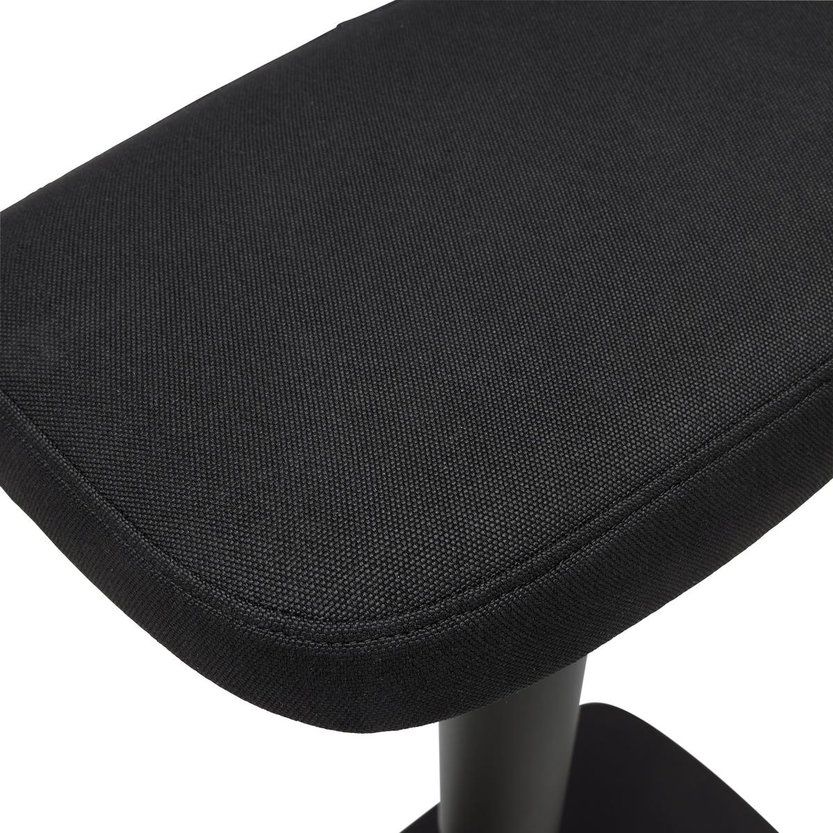 Bürohocker Leon Schwarz - Schwarz, KONVENTIONELL, Kunststoff/Textil (44/53-78/24cm) - Mömax