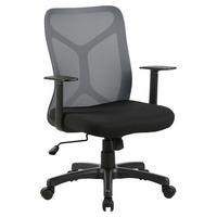 Drehstuhl Bone Grau/Schwarz - Schwarz/Grau, MODERN, Kunststoff/Textil (61,5/91/51,5cm) - MID.YOU