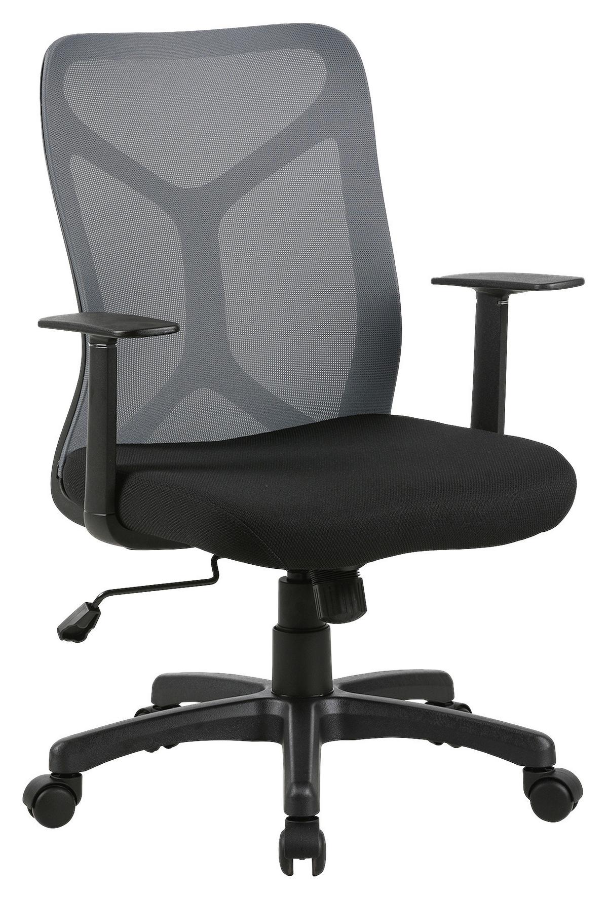 Drehstuhl Bone Grau/Schwarz - Schwarz/Grau, MODERN, Kunststoff/Textil (61,5/91/51,5cm) - MID.YOU