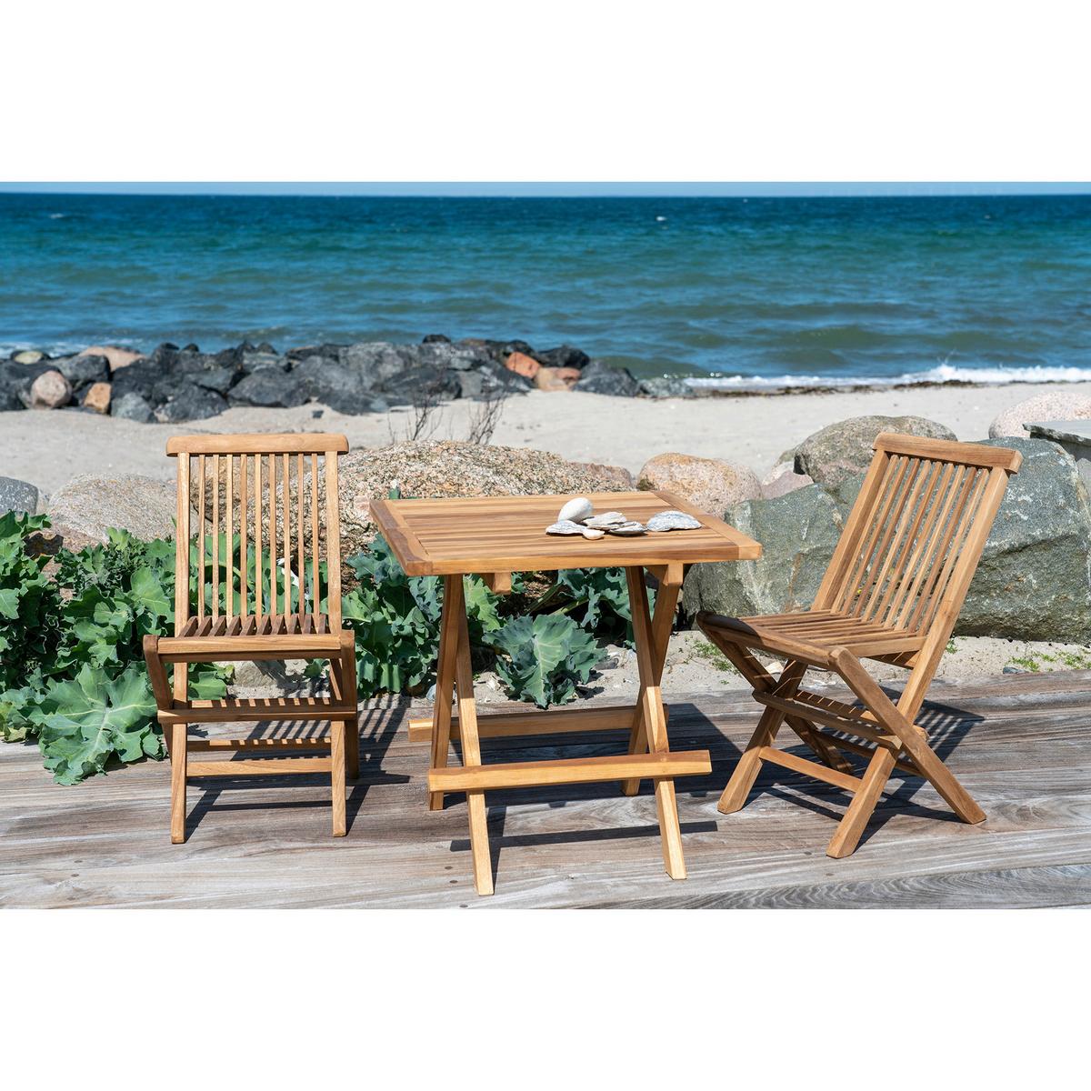 Kinderklappstuhl-Set Toledo Teak 2er-Set - Teakfarben, MODERN, Holz (31/58/42cm) - Gardenson