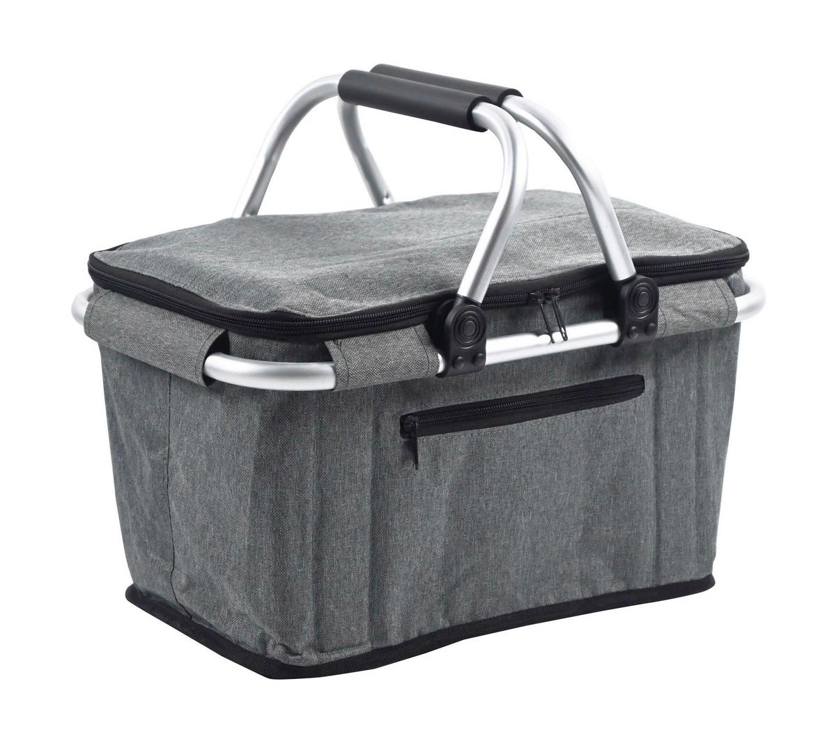 Nakupovalna Košara Alisa - siva/barve aluminija, Konvencionalno, kovina/umetna masa (42/27,5/24cm) - Mömax