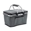 VARUKORG ALISA - grå, Klassisk, metall/textil (42/27,5/24cm) - Mömax