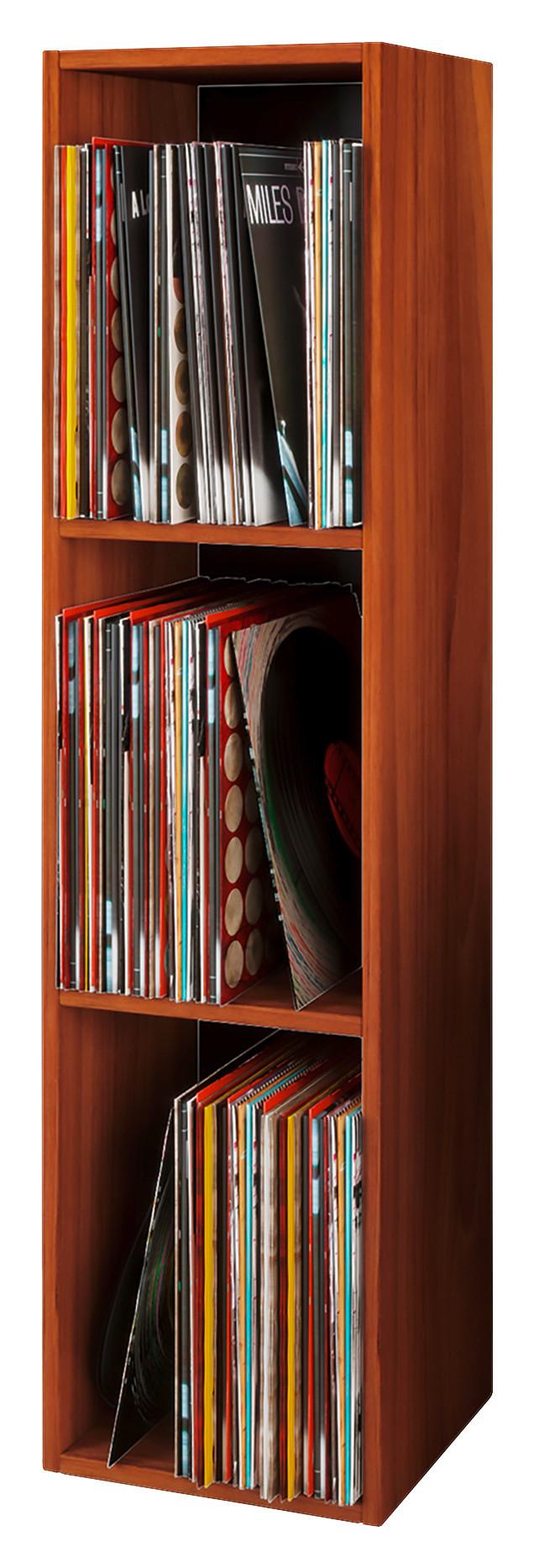 Schallplattenregal Platto in Nussbaumfarbe, B: 34 cm - Nussbaumfarben, KONVENTIONELL, Holzwerkstoff (34/115/29cm) - MID.YOU