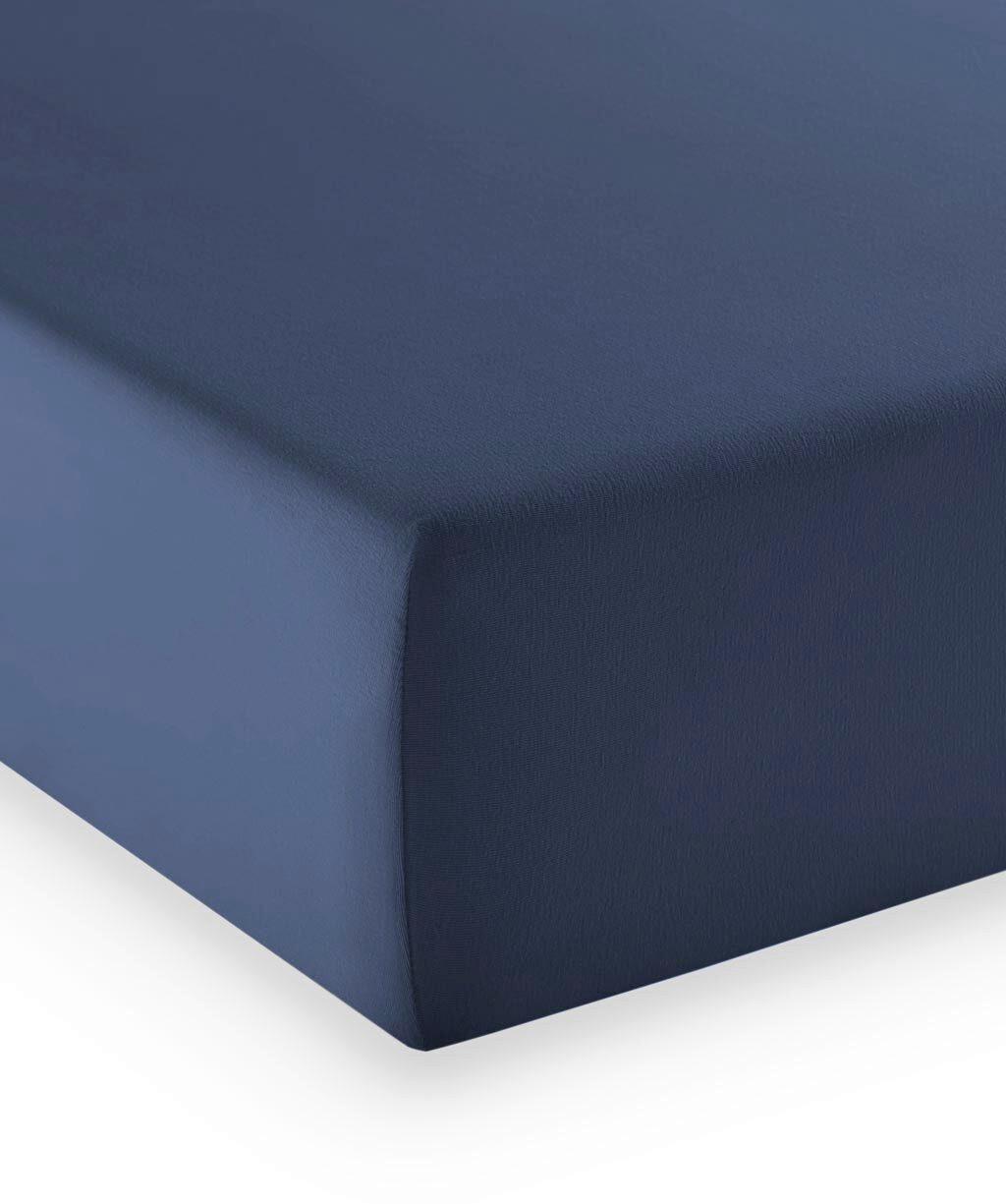 Topper-fixleintuch Q 4000 70 - Dunkelblau, Basics, Textil (120/200-210cm) - Fleuresse