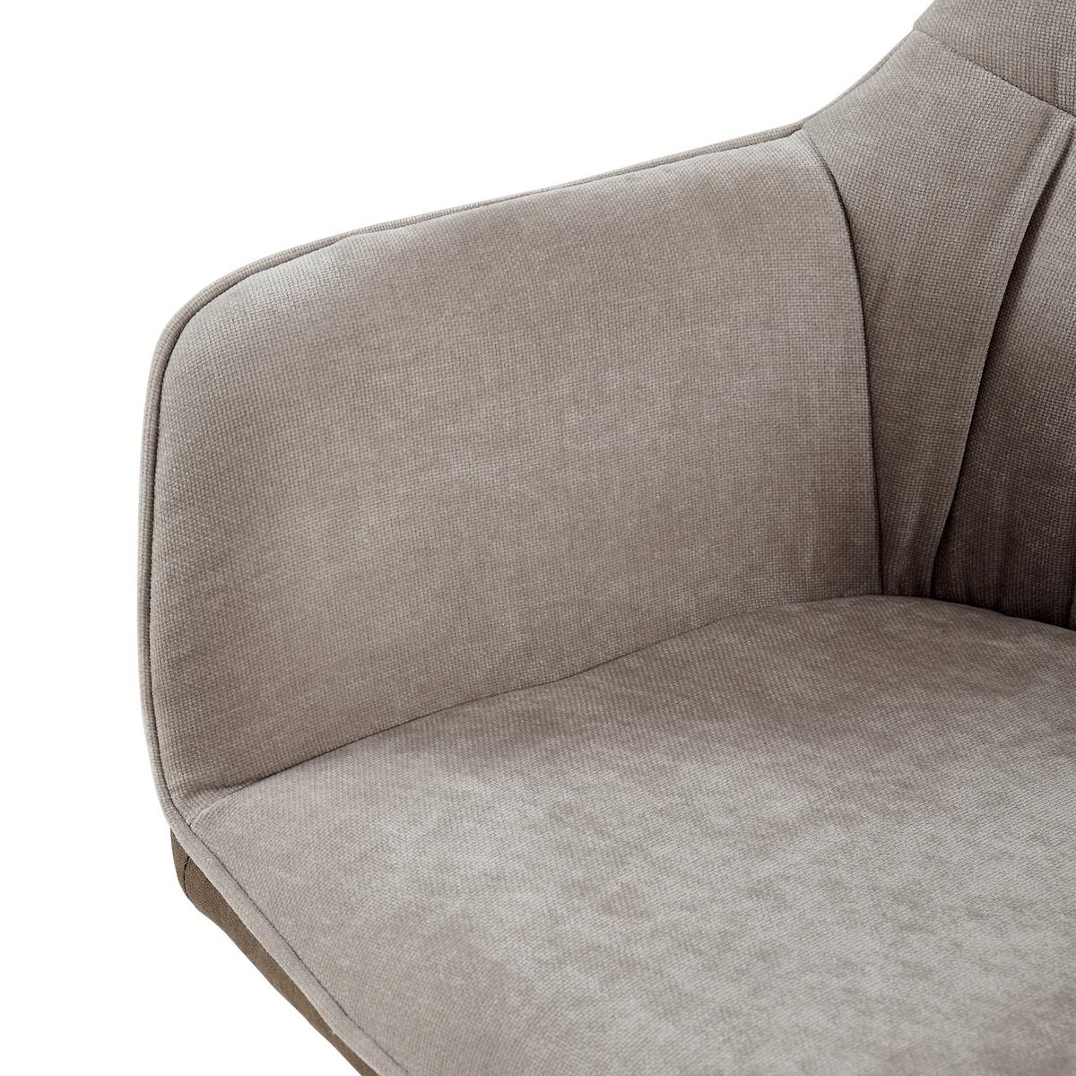 KRZESŁO Z PODŁOKIETNIKAMI PATTI - beżowy/czarny, Modern, metal/tkanina (58/81/60,5cm) - Mömax