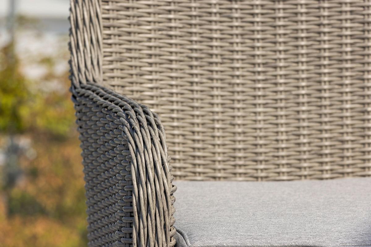 GARTENSTUHL-SET WEMBLEY - Grau, KONVENTIONELL, Kunststoff/Textil (62/94,5/65cm) - Gardenson
