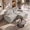 SOFFA ALESSIA - grå/svart, Modern, trä/textil (188/137cm) - Bessagi Home