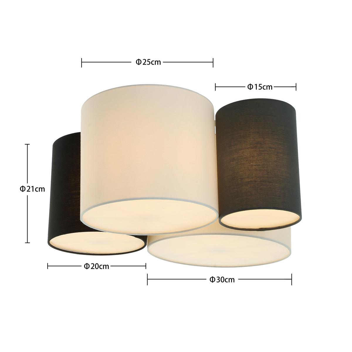 LAMPA SUFITOWA GOLDES I - biały, Design, tworzywo sztuczne/metal (64/46/26cm) - Novel