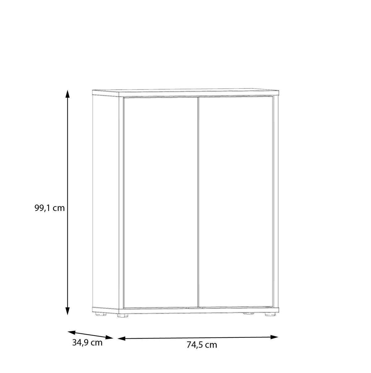 Ormarić Za Cipele Alice - siva/terakota, Moderno, drvni materijal/plastika (74,5/99,1/34,9cm) - Modern Living