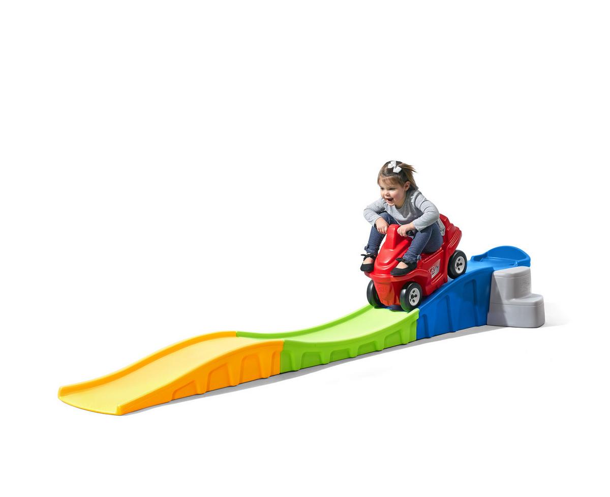 Spielfahrzeug Up & Down - Blau/Gelb, KONVENTIONELL, Kunststoff (312,42/37,5/77,5cm) - Ambia Garden