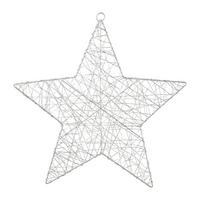 GWIAZDA DEKORACYJNA 8518500XX-49 - kolor srebrny, Basics, metal (30/30cm) - X-Mas