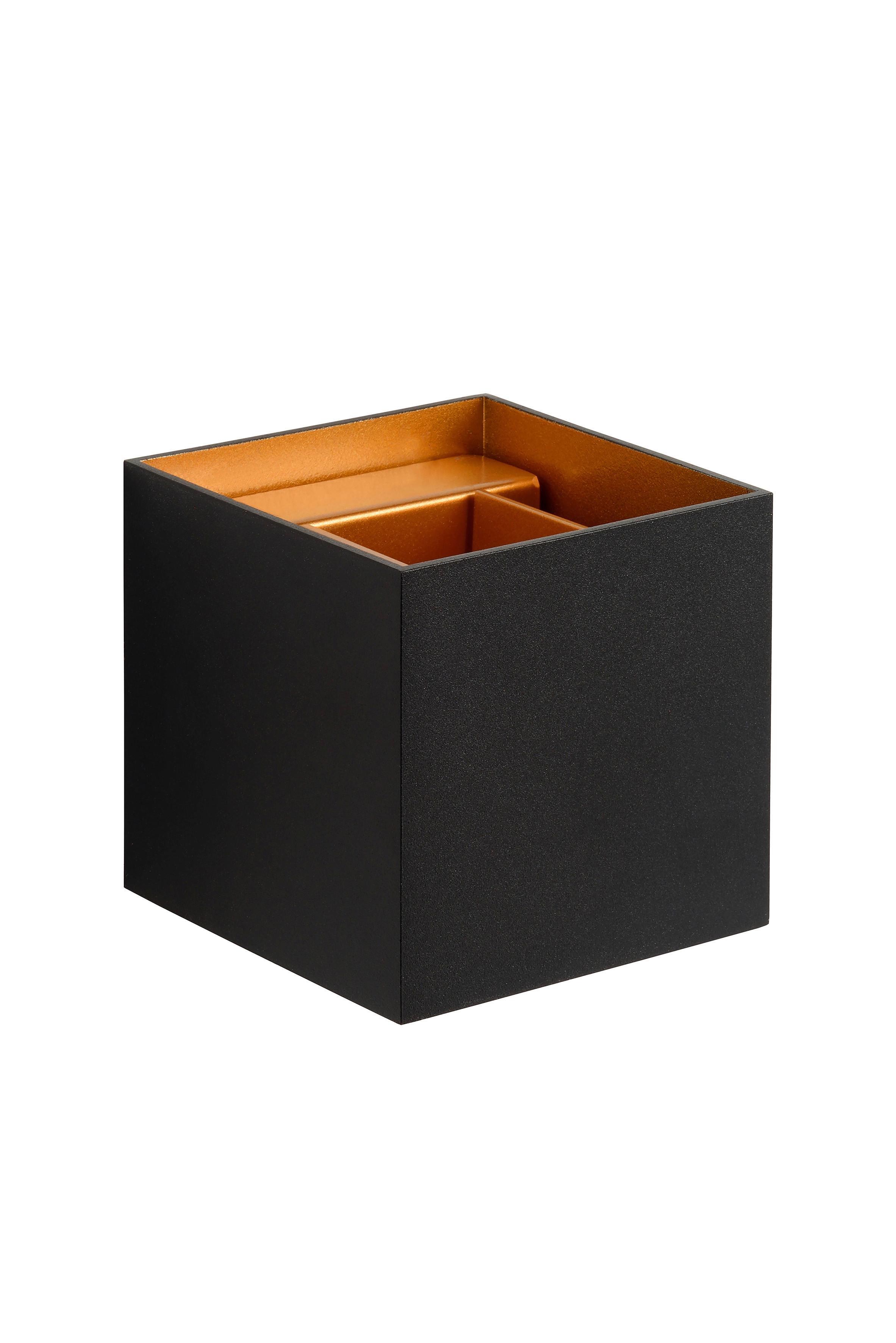 Led-wandleuchte 09217/04/30 Xio - Messingfarben/Schwarz, Design, Metall (9.7/9.7/9.7cm) - Lucide
