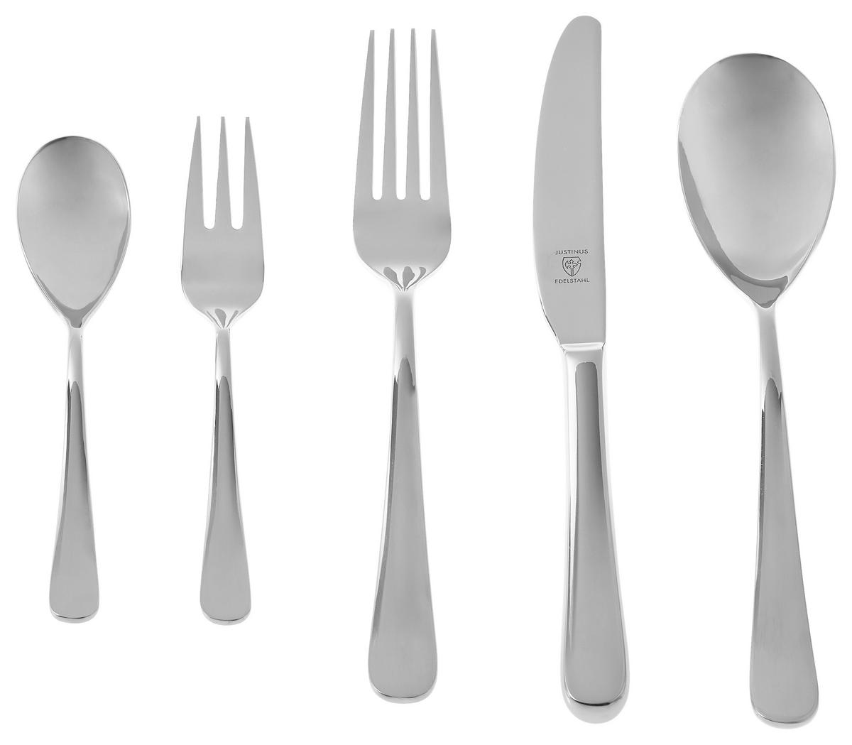 ZESTAW SZTUĆCÓW 630-400 - kolor srebrny, Basics, metal - Justinus